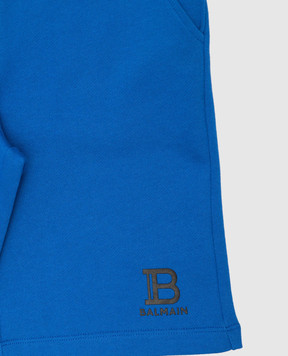Balmain Детские синие шорты с логотипом BS6S59Z0001410