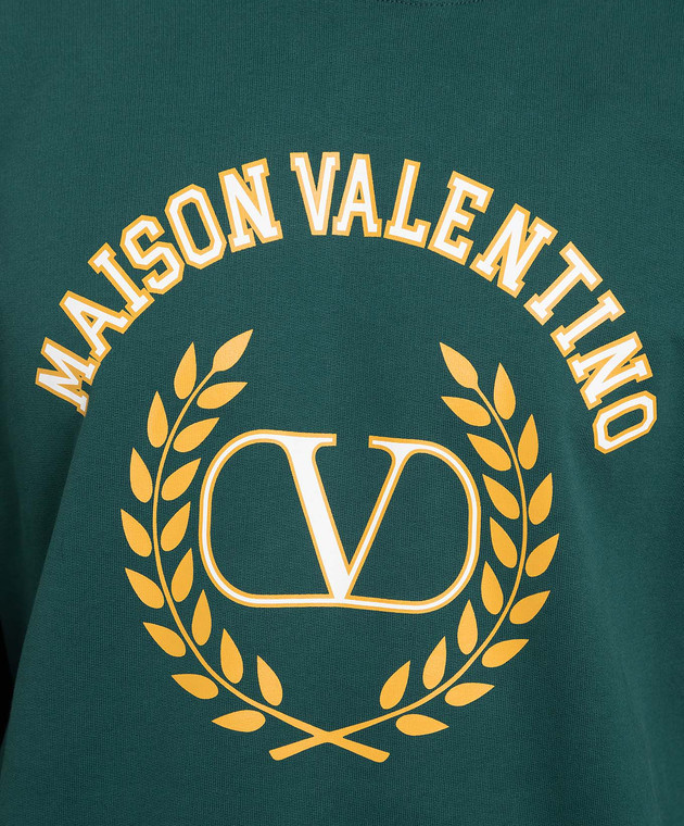 Valentino Green hoodie with logo print 2V3MF22W93K изображение 5