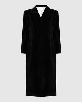 The Row Черное пальто с брошью 6500W2277