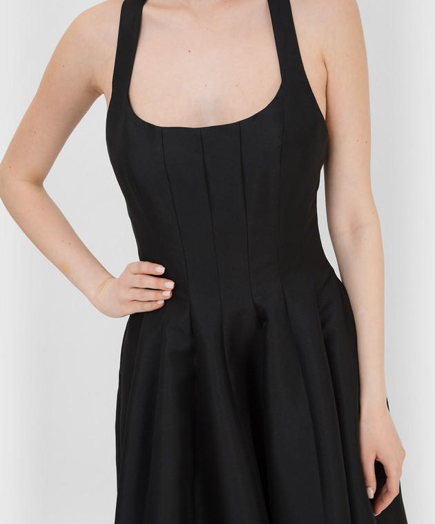Philosophy di Lorenzo Serafini Чорна сукня міді з відкритою спиною A0409725 зображення 5