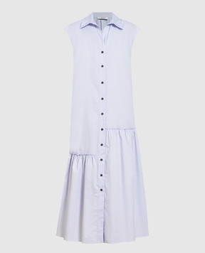 Peserico Фиолетовое платье-рубашка с цепочкой мониль S0260501979