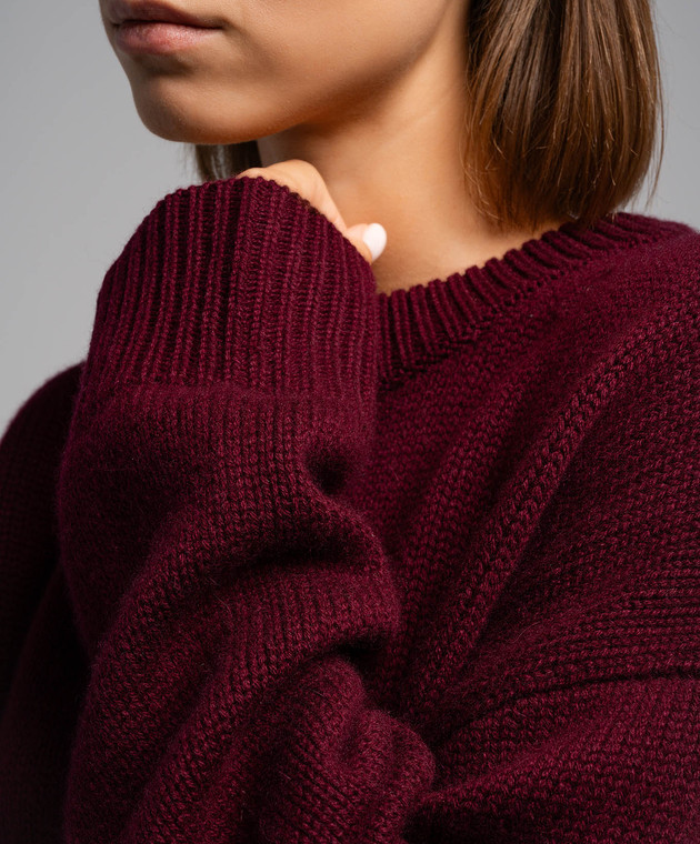 LISA YANG - Renske burgundy cashmere sweater 2023214 - buy with European  delivery at Symbol