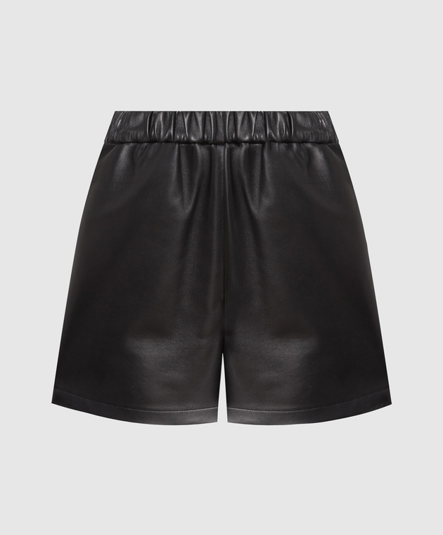 Simonetta Ravizza Black leather shorts ST14L7