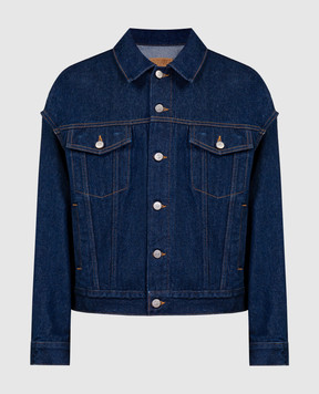 Maison Margiela MM6 Синя джинсова куртка з вирізами S52AM0296S30589