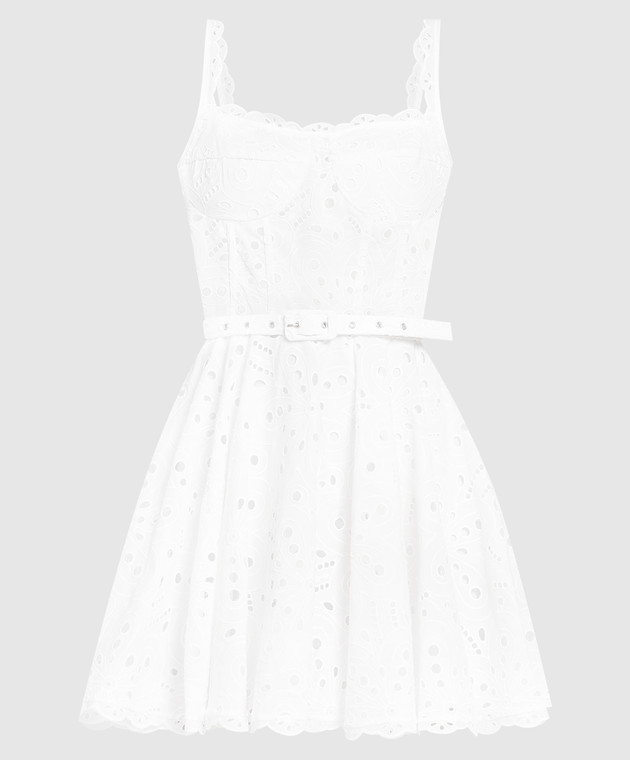 Charo Ruiz Nina white bustier dress with broderie embroidery 233610