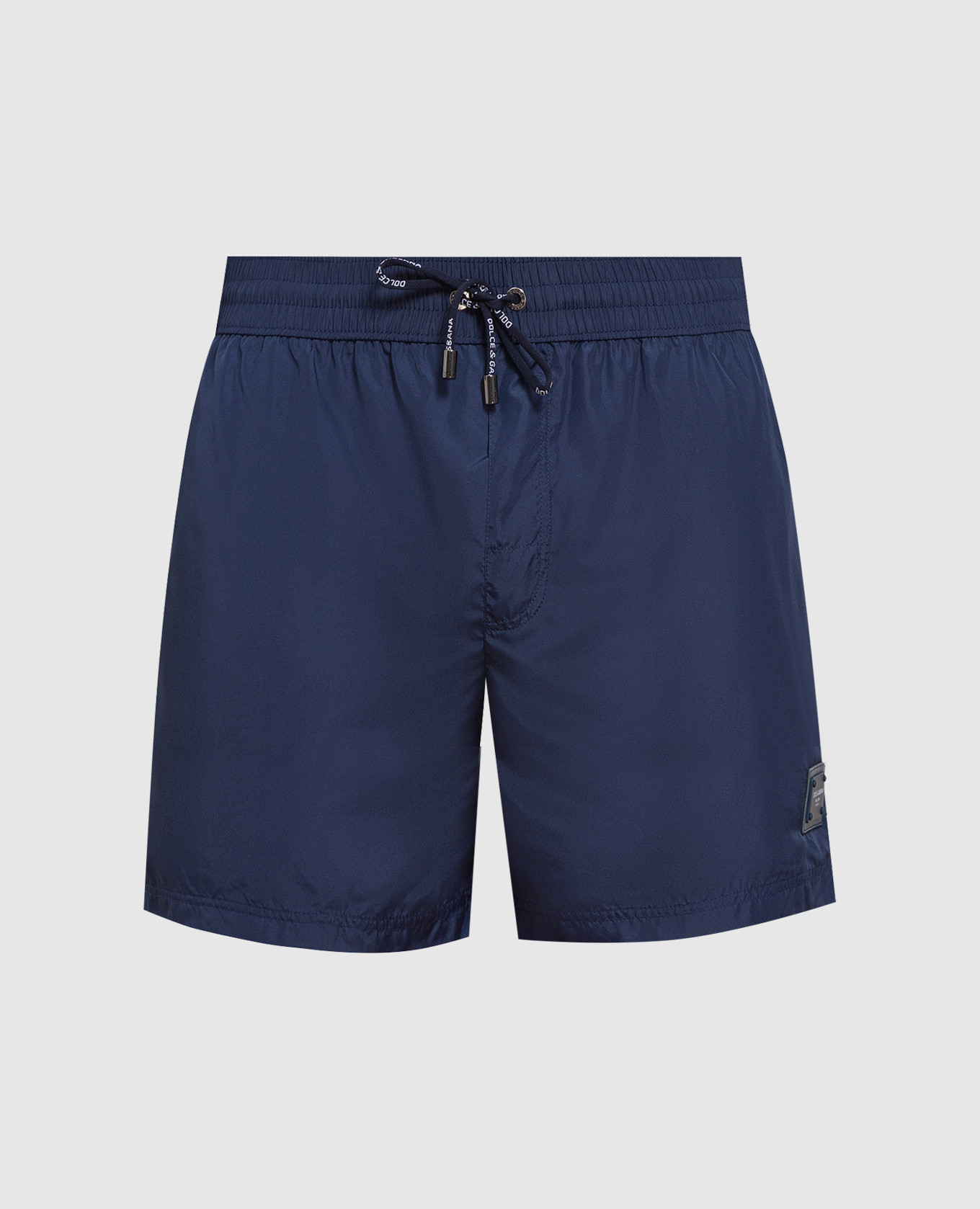 Blue swimming shorts with logo