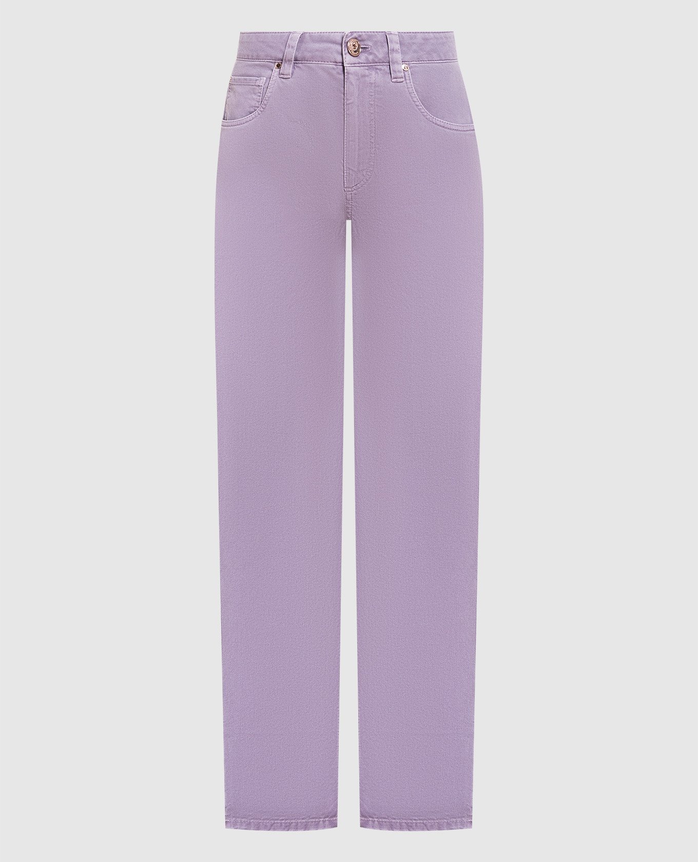 Фиолетовые джинсы с цепочкой мониль