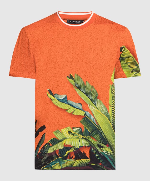 Dolce&Gabbana Orange T-shirt with a print G8KDOTFI7VD