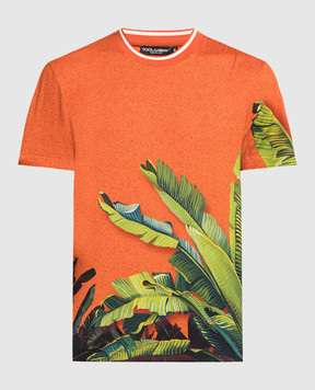 Dolce&Gabbana Оранжевая футболка с принтом G8KDOTFI7VD