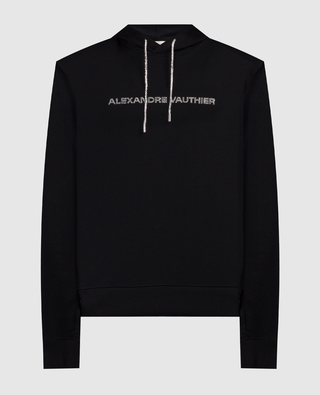 Black hoodie with crystal logo