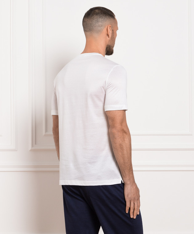 CAPOBIANCO White t-shirt with logo patch 14M660SO00 image 4