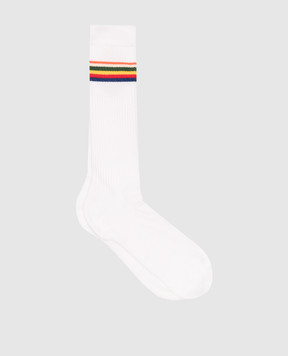 Casablanca Білі шкарпетки з візерунком логотипа AF23ACC07703