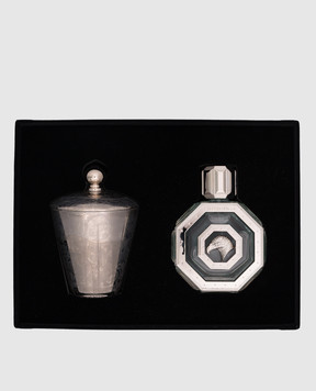 Stefano Ricci Подарочный набор из духов Royal Eagle Silver 100 мл и ароматизированной свечи Platinum Fine Paisley PM100RESOACAN002