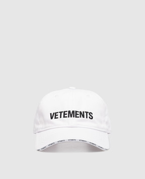 Vetements White cap with logo embroidery UE63CA100Ww