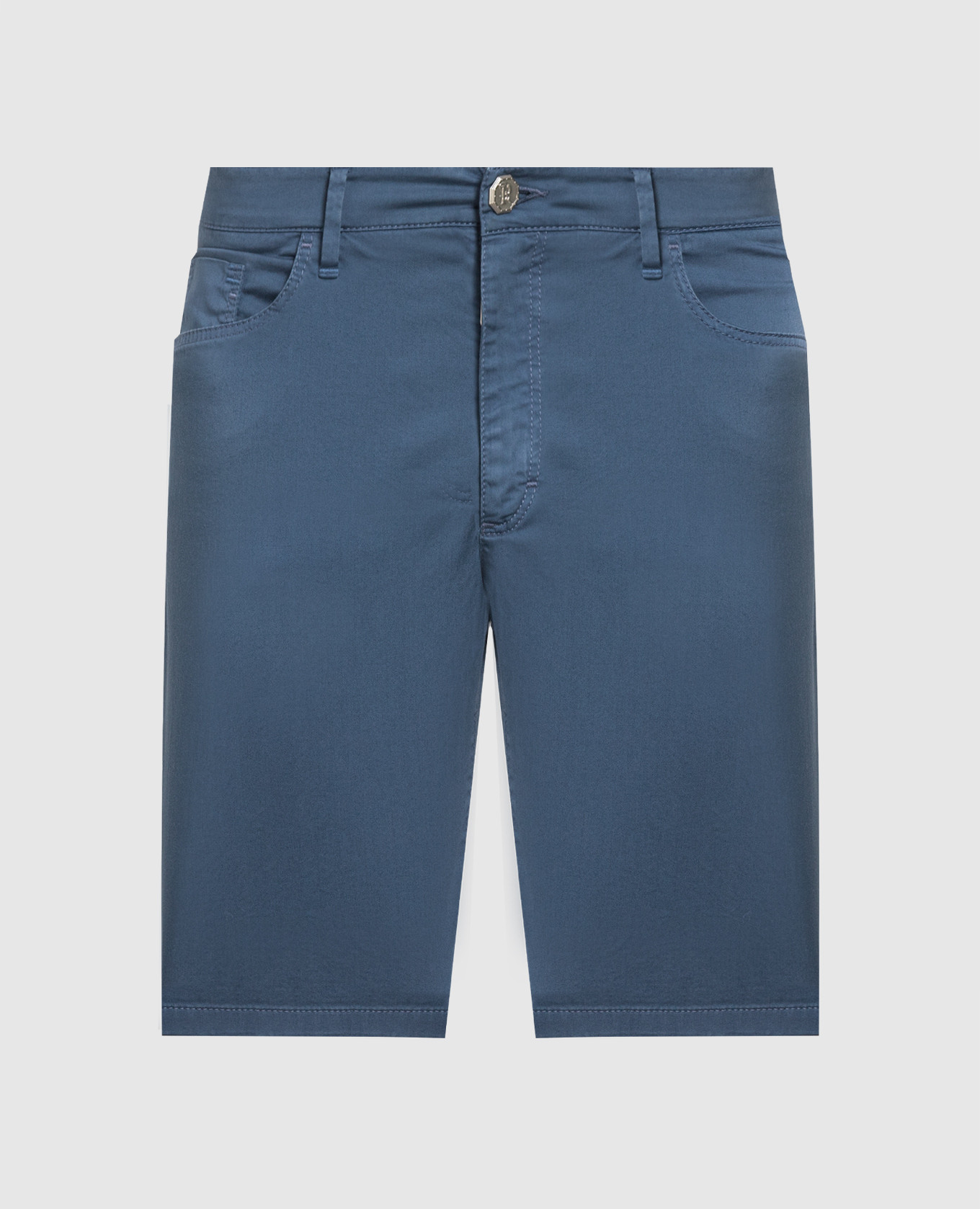 

Синие шорты с вышивкой логотипа, Синий, Шорты