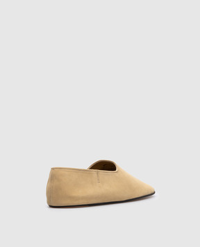Loro Piana Бежевые замшевые мокасины Gravina FAM9286