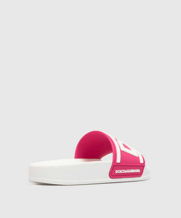 Dolce&Gabbana Baby pink flip flops with logo DD0320AQ8582836 image 3