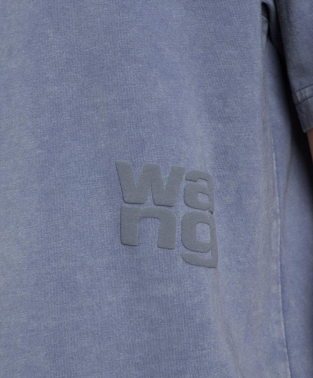 T by Alexander Wang Серая футболка с логотипом 4CC3221357 изображение 5