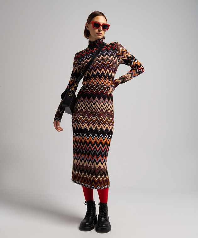 Missoni Платье миди в фактурный геометрический узор DS23WG4TBR00NO изображение 2