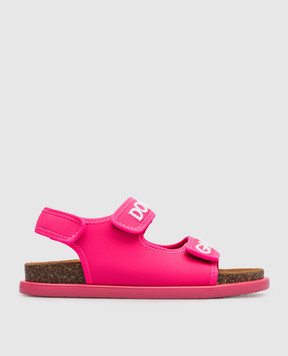 Dolce&Gabbana Children's pink sandals with logo embroidery DA5128AQ6873738