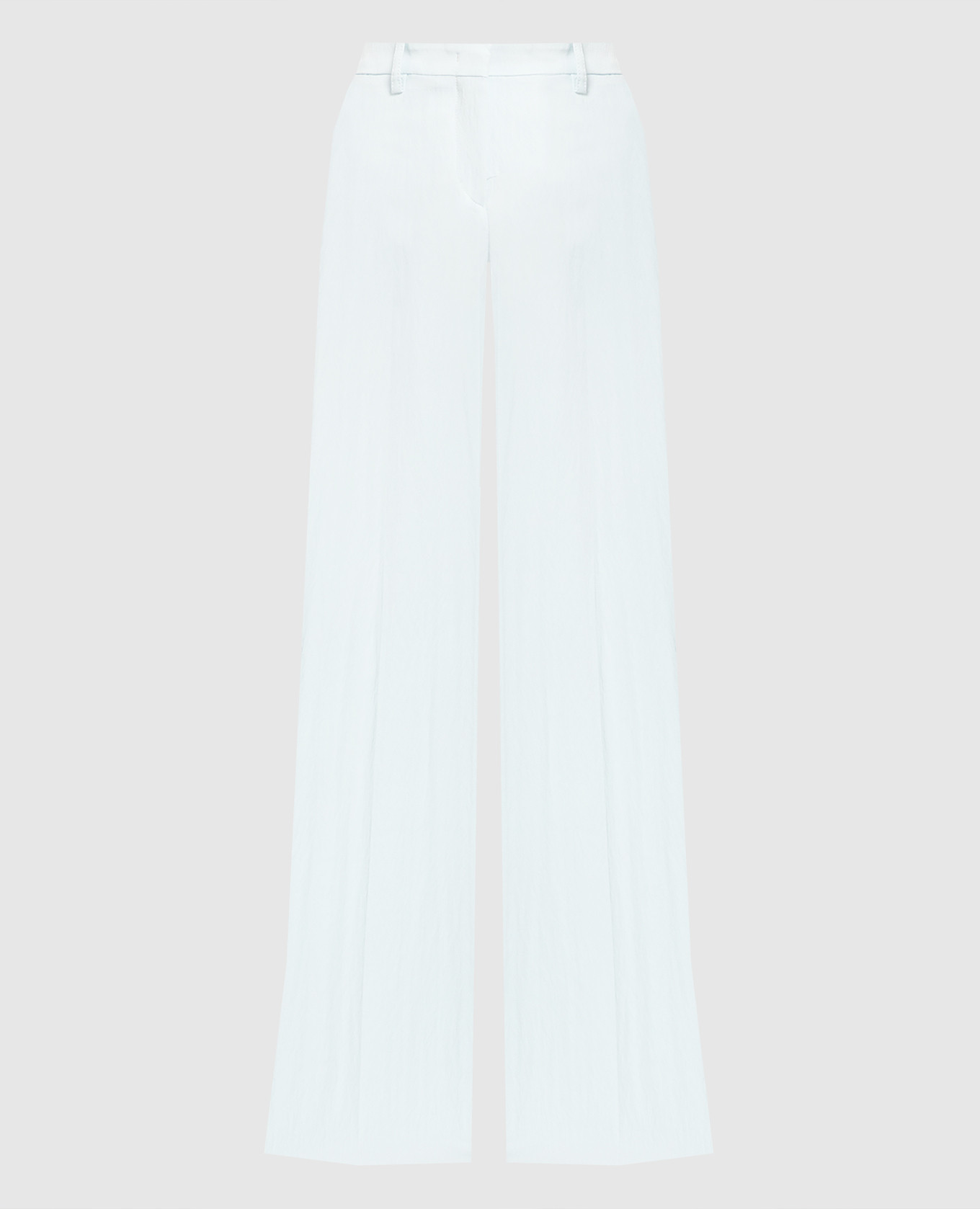 

Голубые брюки с эффектом жатки, Голубой, Широкие брюки