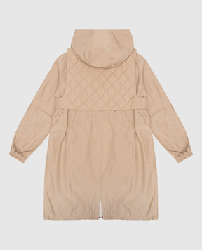 Brunello Cucinelli Дитячий бежевий тренч з ланцюжком моніль BB574O481C