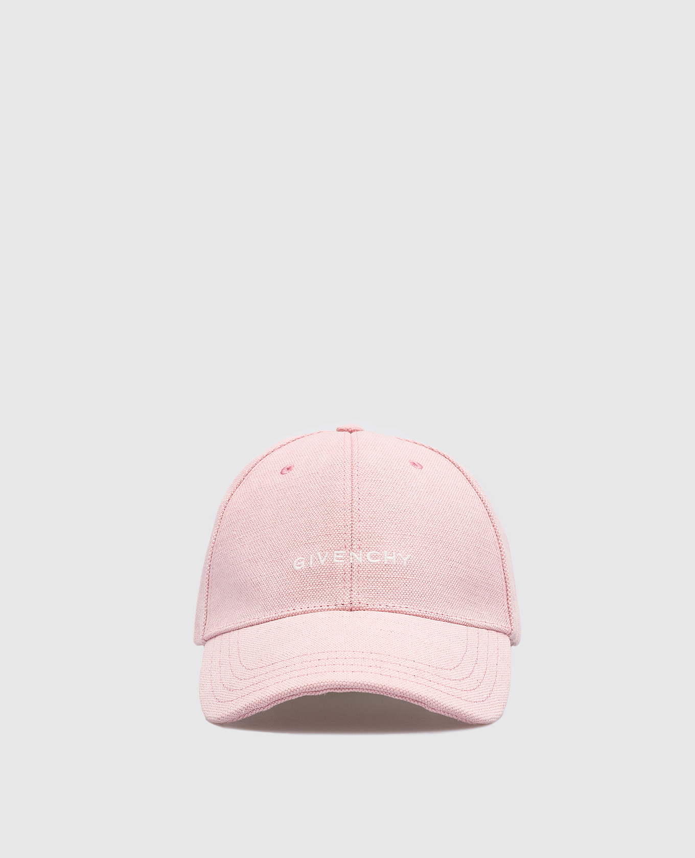 Розовая кепка с вышивкой логотипа