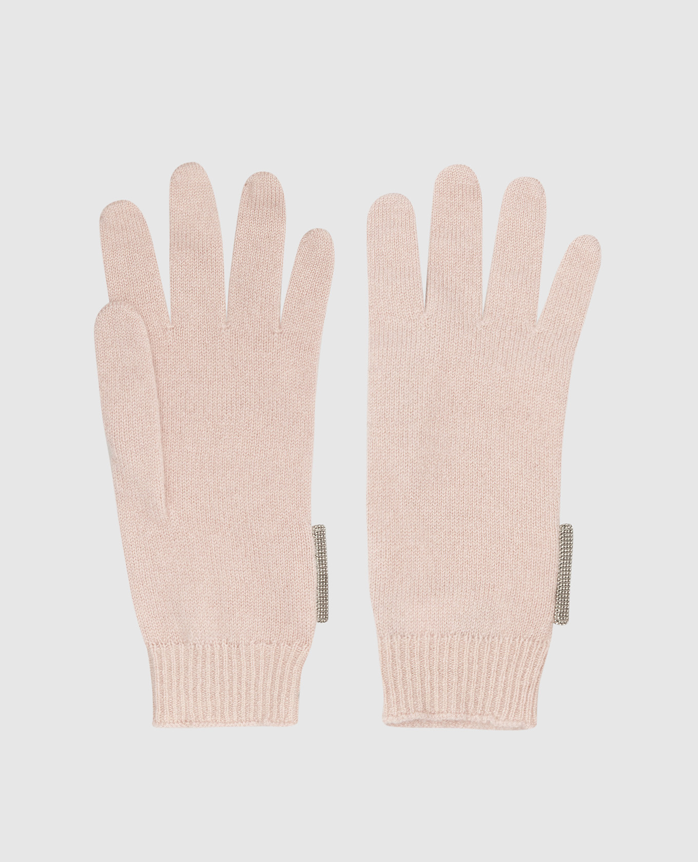 Children's powdery cashmere gloves with chains