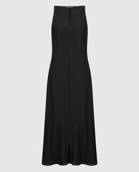 Marina Rinaldi Черное платье из льна DOCILE