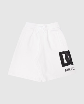 Dolce&Gabbana Детские белые шорты с принтом логотипа L4JQR4G7L4N812+