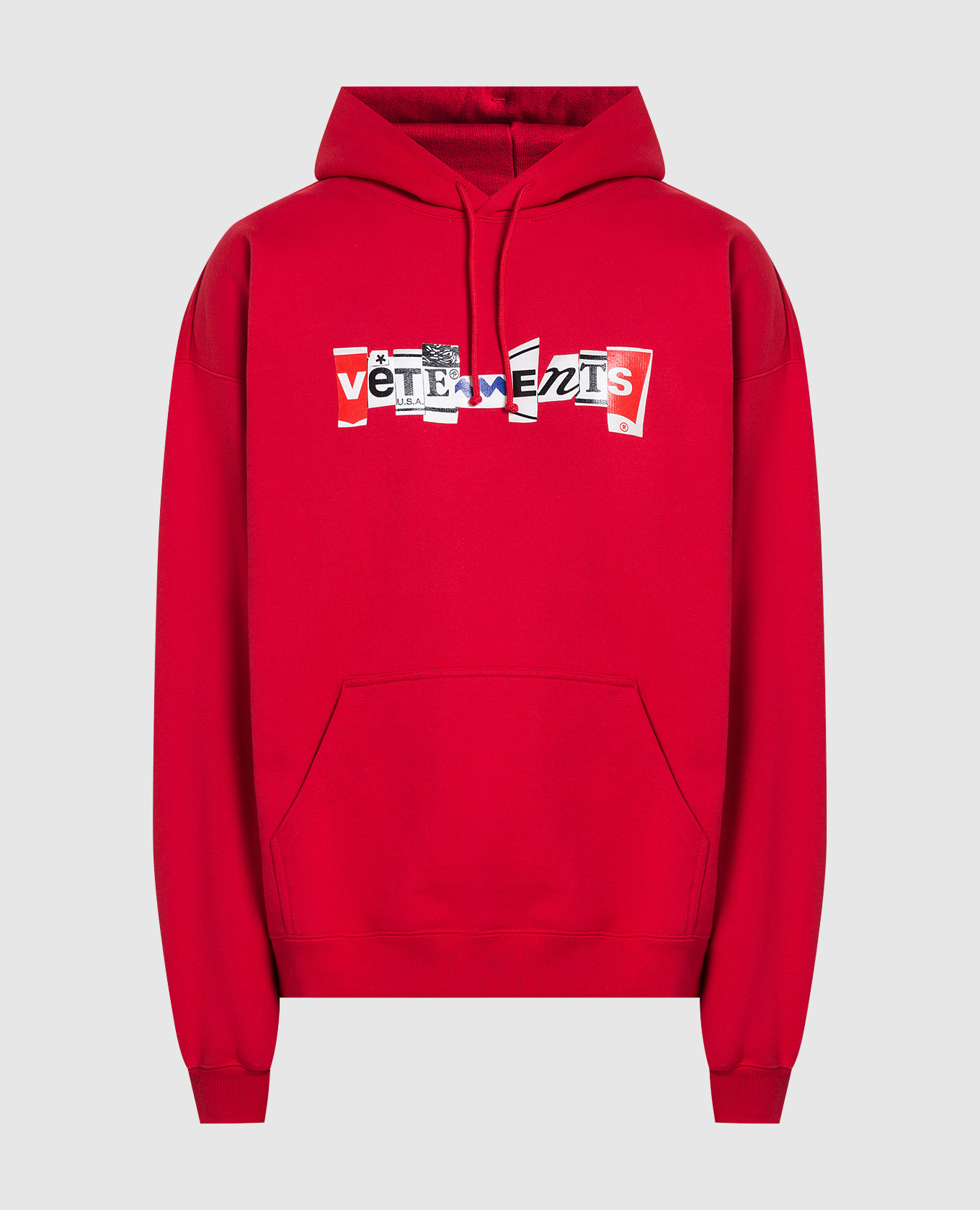 

Красное худи с принтом логотипа, Красный, Худи