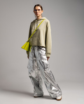 Maison Margiela MM6 Сріблясті штани-карго S52KA0478S78538