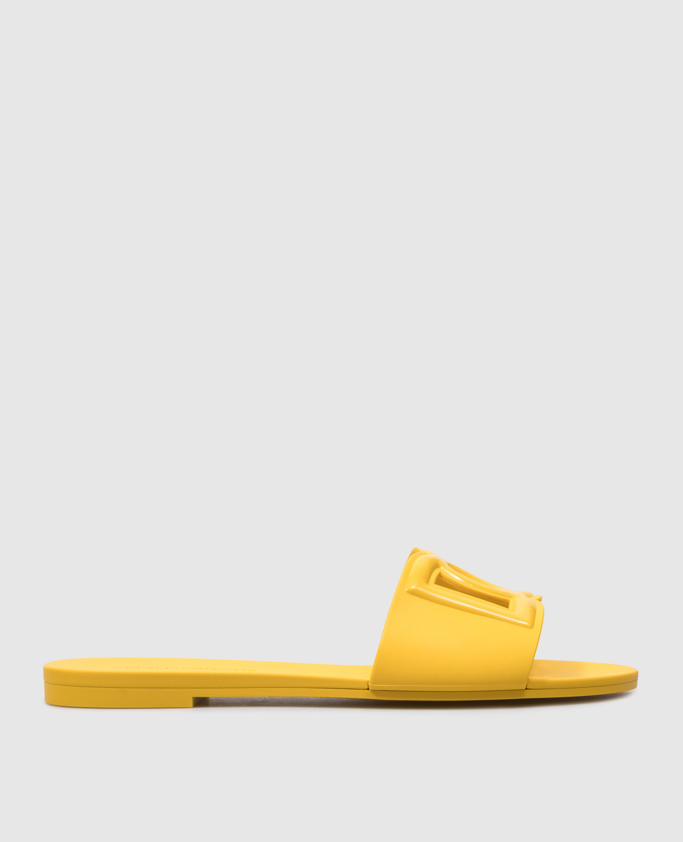 Yellow flip flops with DG logo