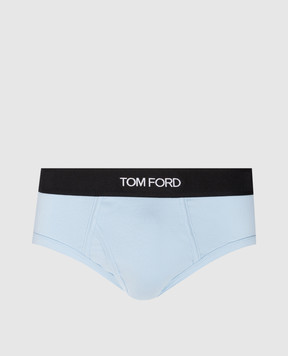 Tom Ford Блакитні труси-бріфи з логотипом T4LC11040