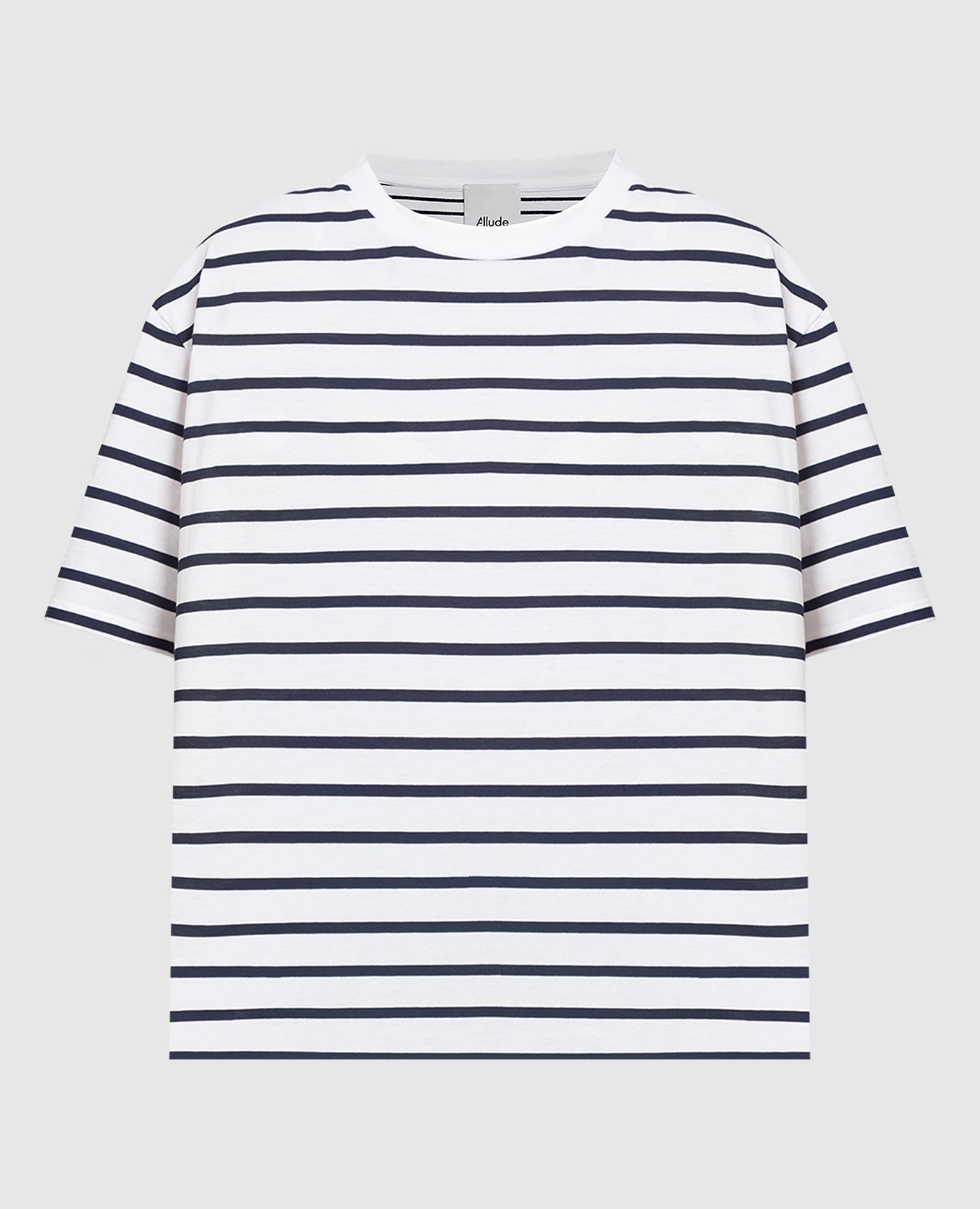 

Белая футболка в контрастную полоску, Белый, Футболки