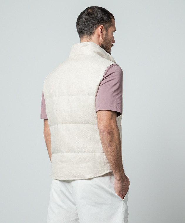 Brunello Cucinelli - Beige Linen, Wool & Silk Vest