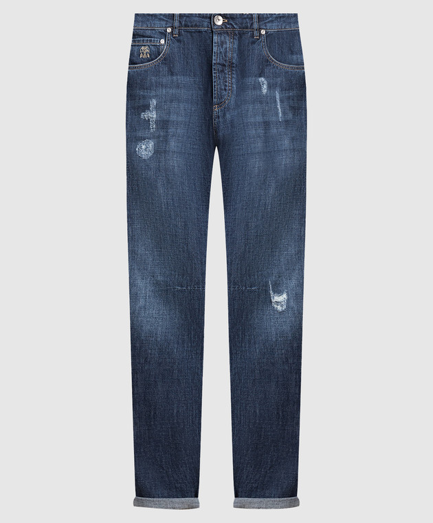 Brunello Cucinelli Сині джинси з проріхами M0Z37X2340