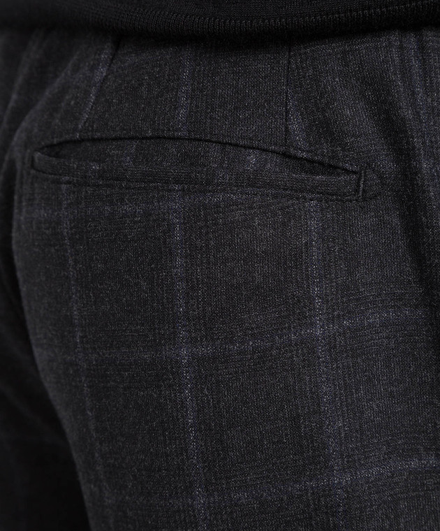 Marco Pescarolo Сірі штани з вовни в клітинку CHIAIAM46PR014 зображення 5