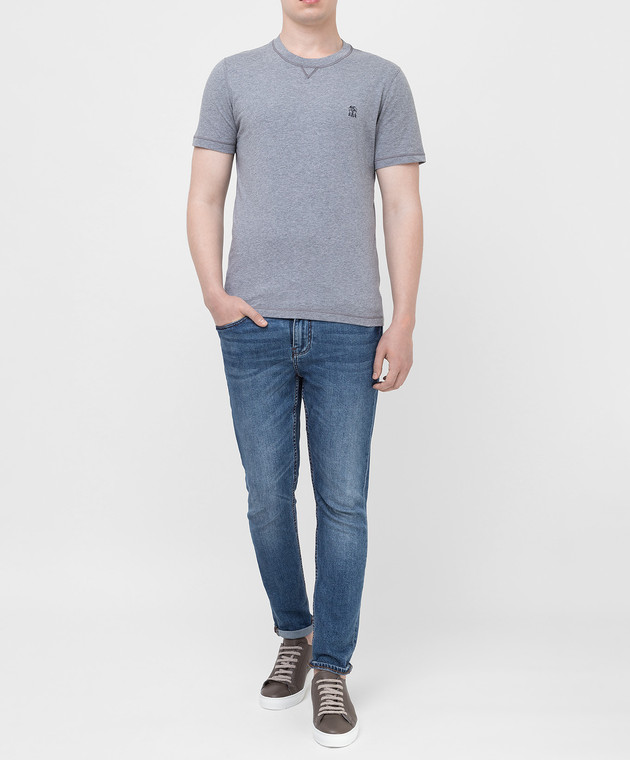 Brunello Cucinelli Серая футболка M0T611328G изображение 2