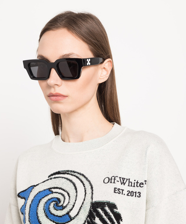 Off-White - Virgil logo sunglasses in blue OERI008C99PLA002 - buy with  France delivery at Symbol