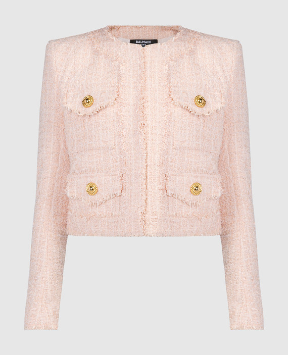 Pink tweed jacket