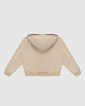 Brunello Cucinelli Детская бежевая спортивная кофта с цепочкой мониль BH827E263B
