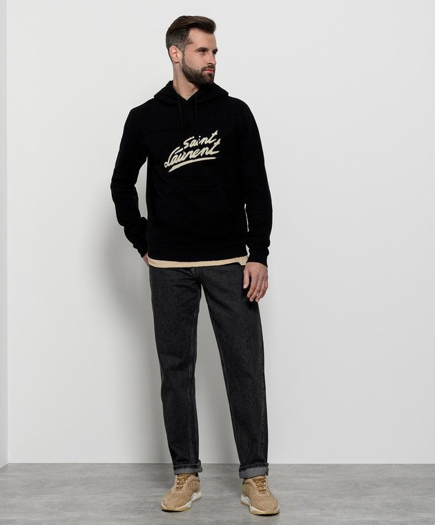 Saint Laurent Черное худи 677263YBVB2 изображение 3