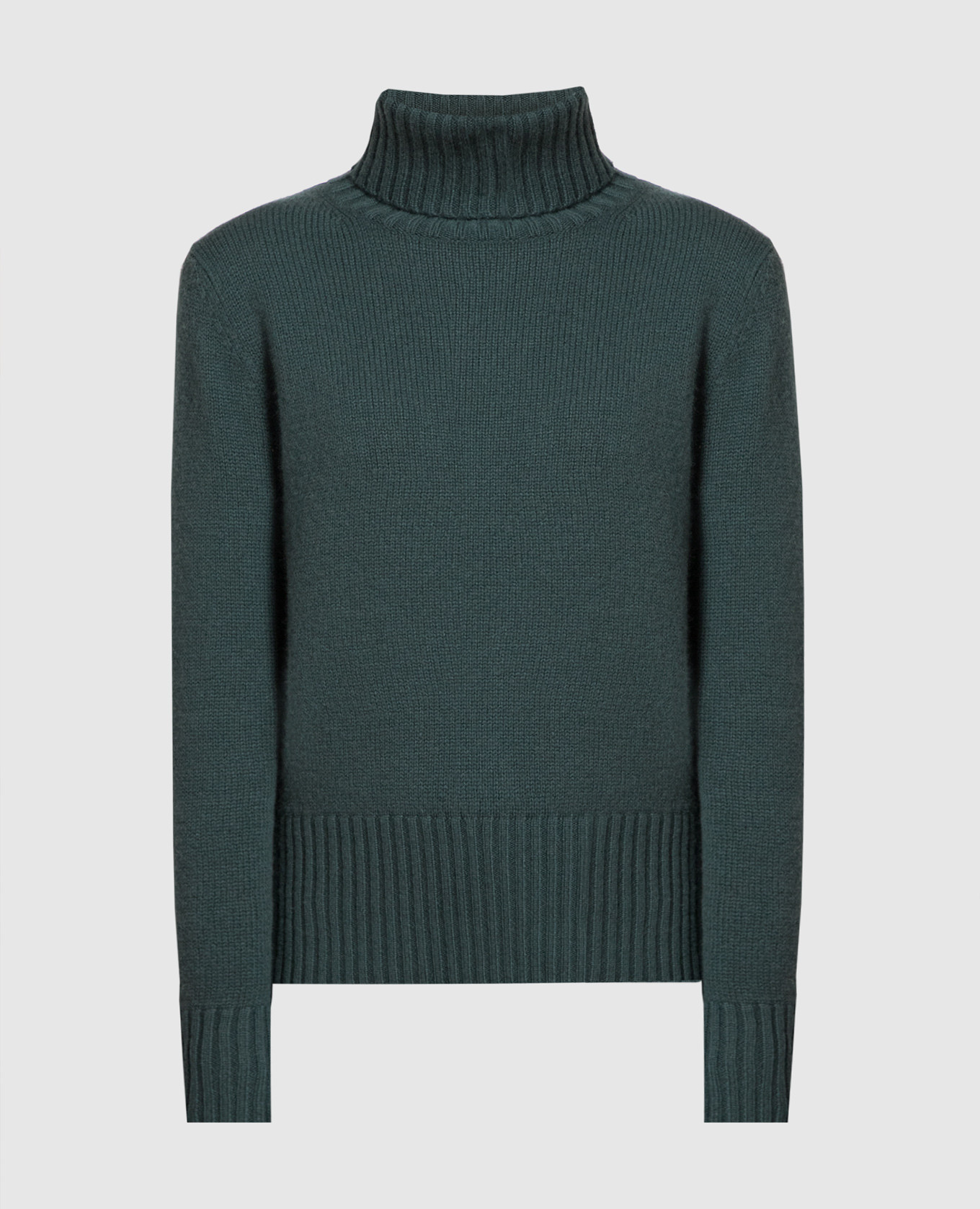 Green wool and cashmere sweater