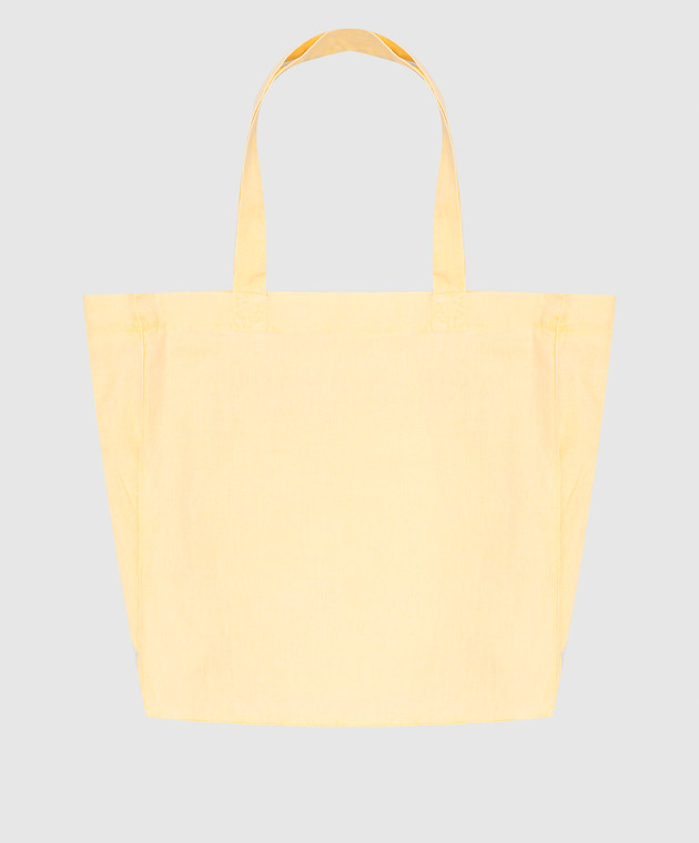 Vilebrequin Babel yellow linen beach bag BBLH3104w image 3
