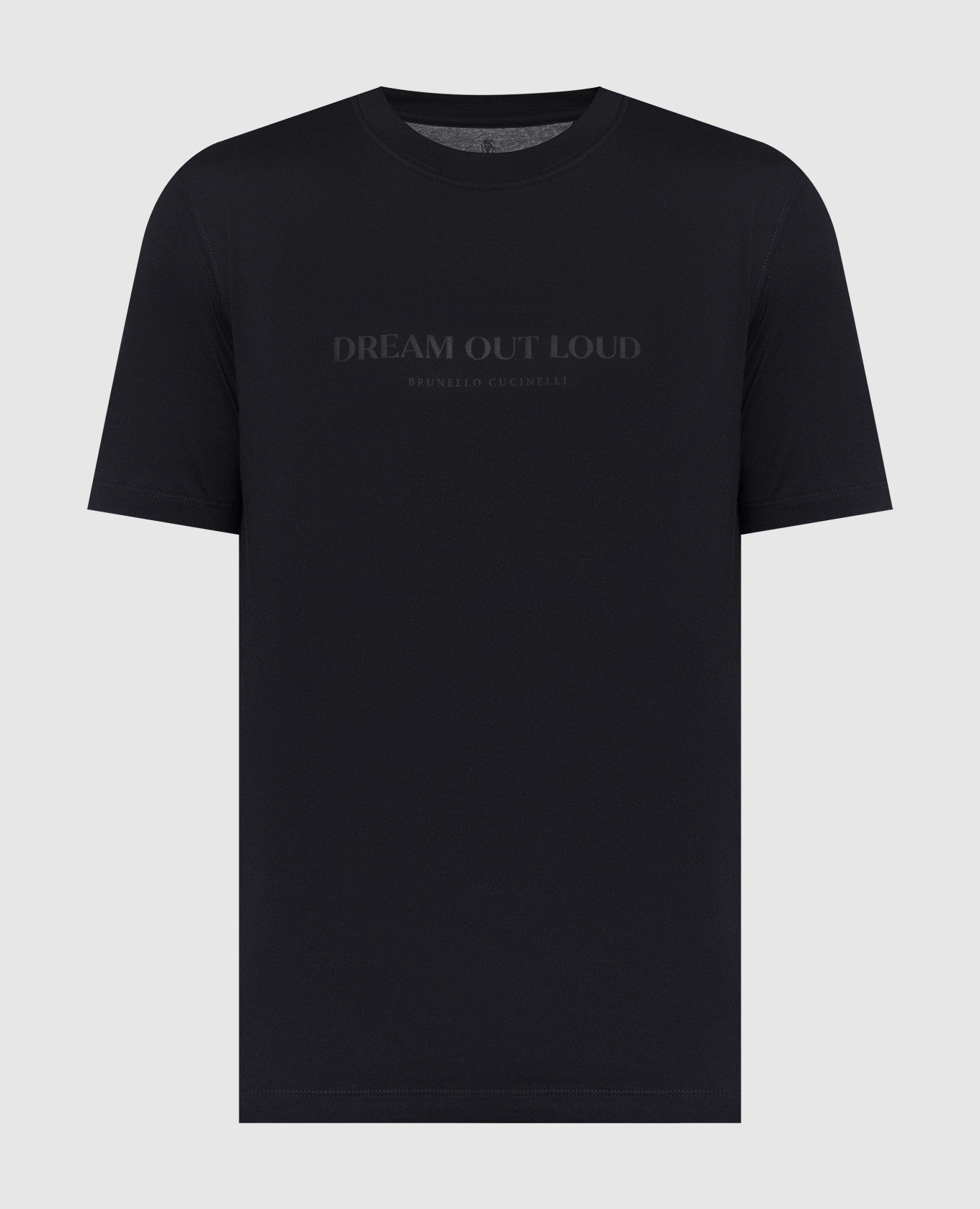 Черная футболка с принтом Dream out loud