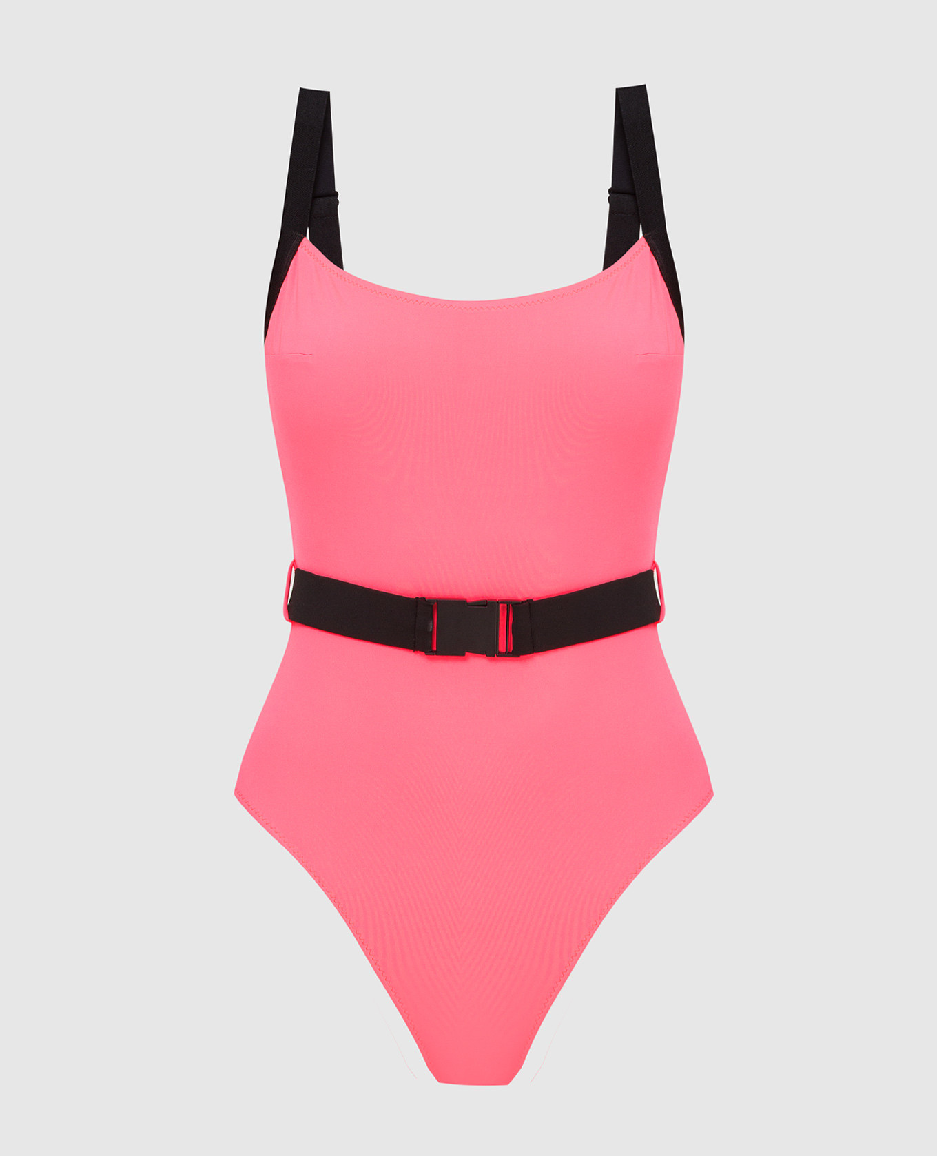 Noire Swimwear - Neon pink contrast panel swimsuit NSW103 - buy with ...