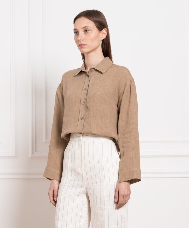 Max Mara - Canard brown linen shirt CANARD - buy with Portugal