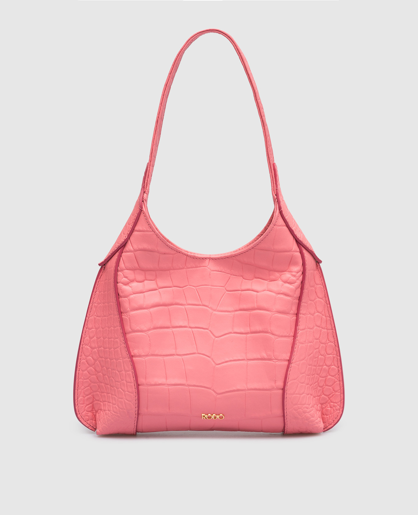 Розовая кожаная сумка-хобо ASMARA