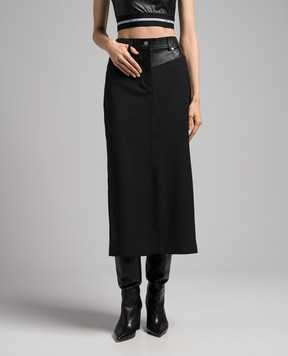 Helmut Lang Черная комбинированная юбка N06HW306